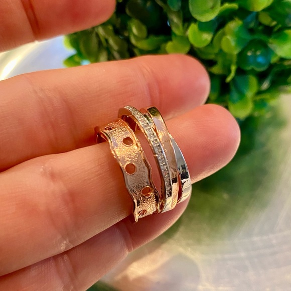 Rose Gold & Silver Wide Ring Brand New - Picture 8 of 10